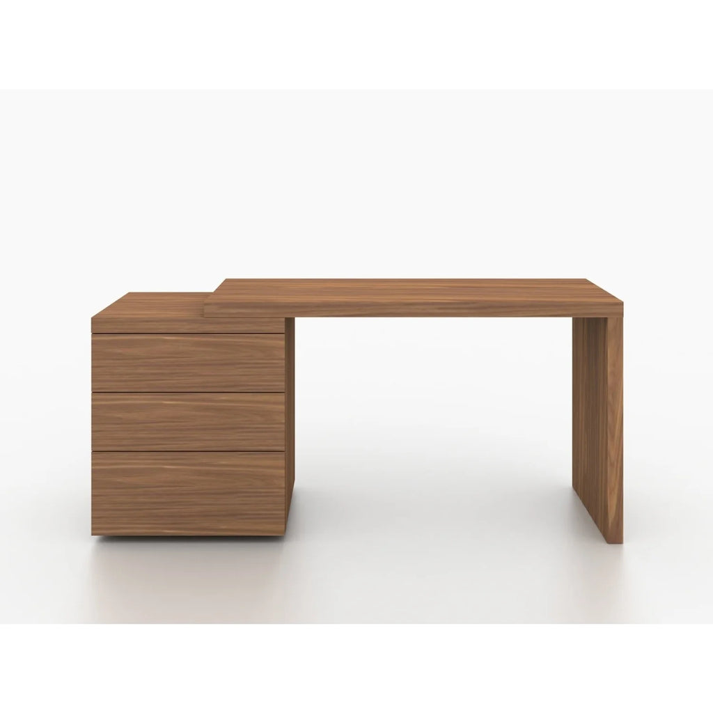 Modern Extendable Engineered Wood Office Desk in Brown G601