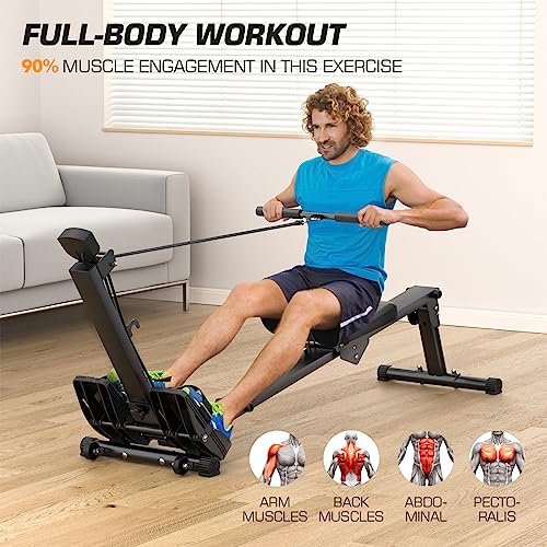 Foldable Rowing Machine with LCD Monitor B80158