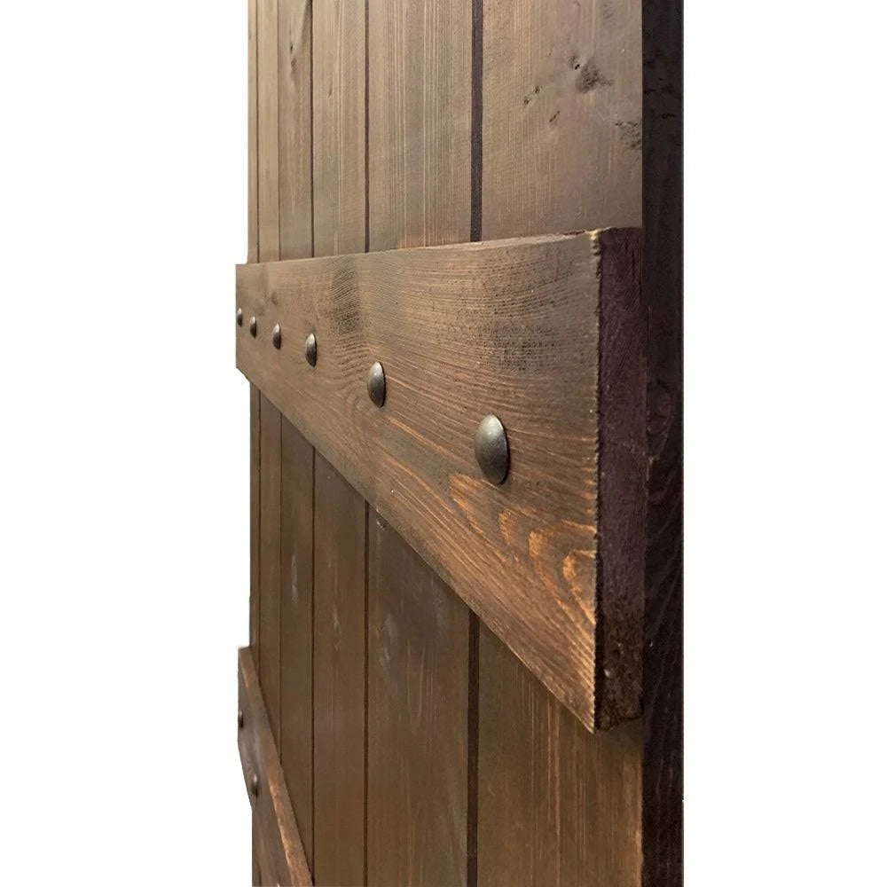 Walnut Stained Solid Wood Barn Door C138727