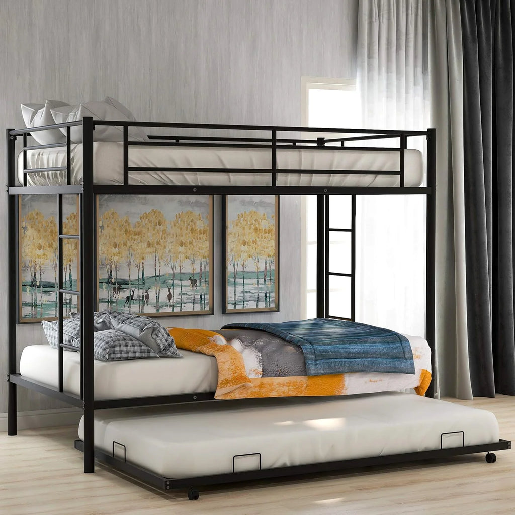 Black Metal Trundle Bunk Bed B801427
