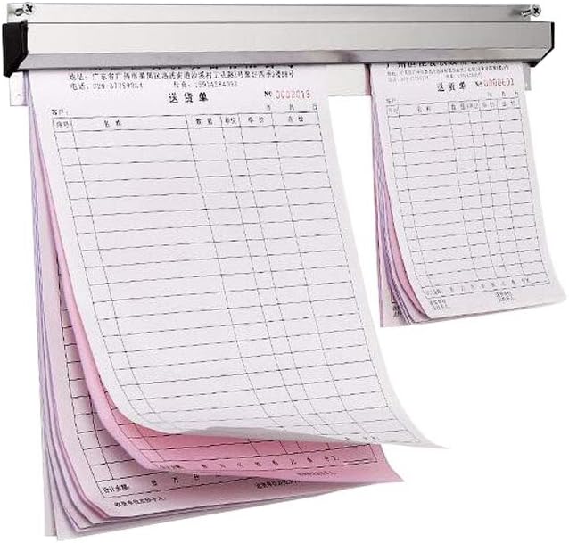 3-Pack Aluminium Bill Holder Slide Check Rack E812050