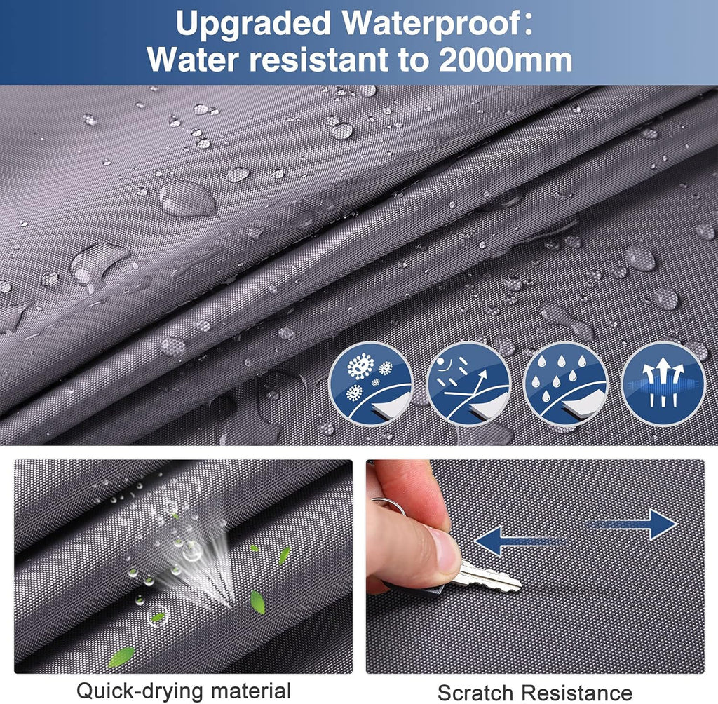 Waterproof 500D Travel Trailer Cover with 4 Tire Covers E405929