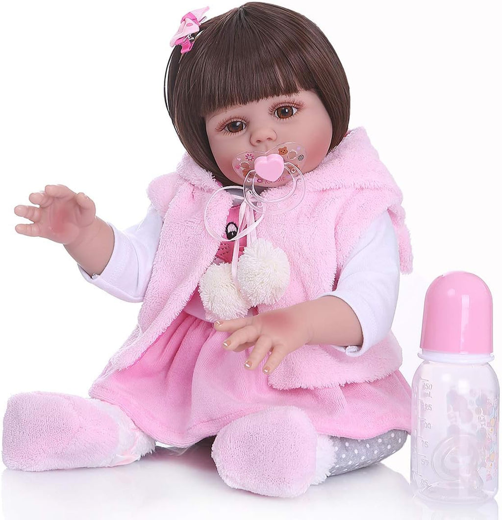 18inch 47cm Waterproof Soft Silicone Vinyl Full Body Reborn Baby Dolls V5459
