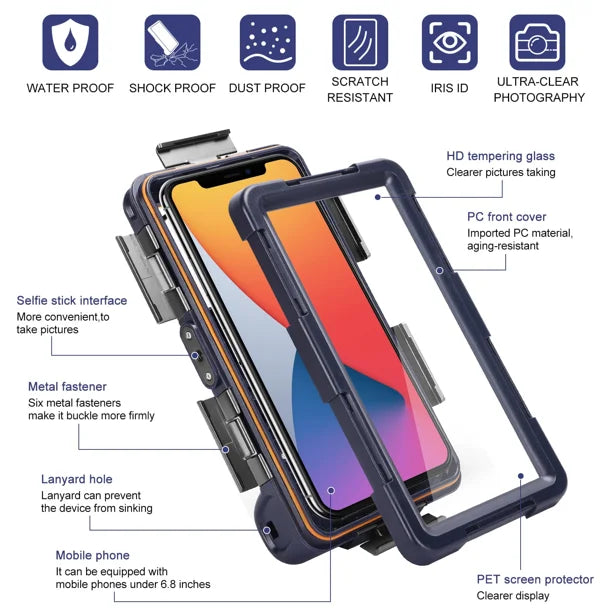 Waterproof Protective Case for Phones Up to 6.9 Inch U935