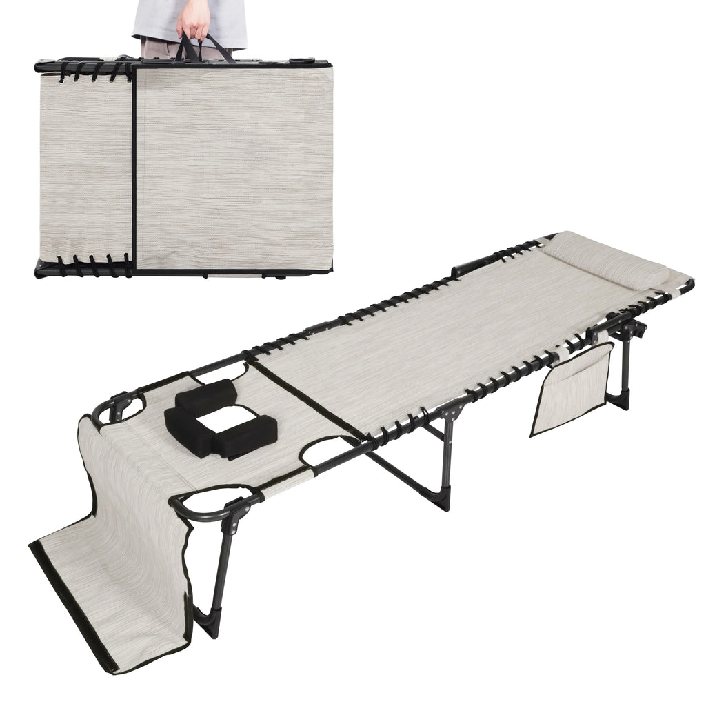 5-Position Adjustable Tanning Chair with Face & Arm Hole A147374