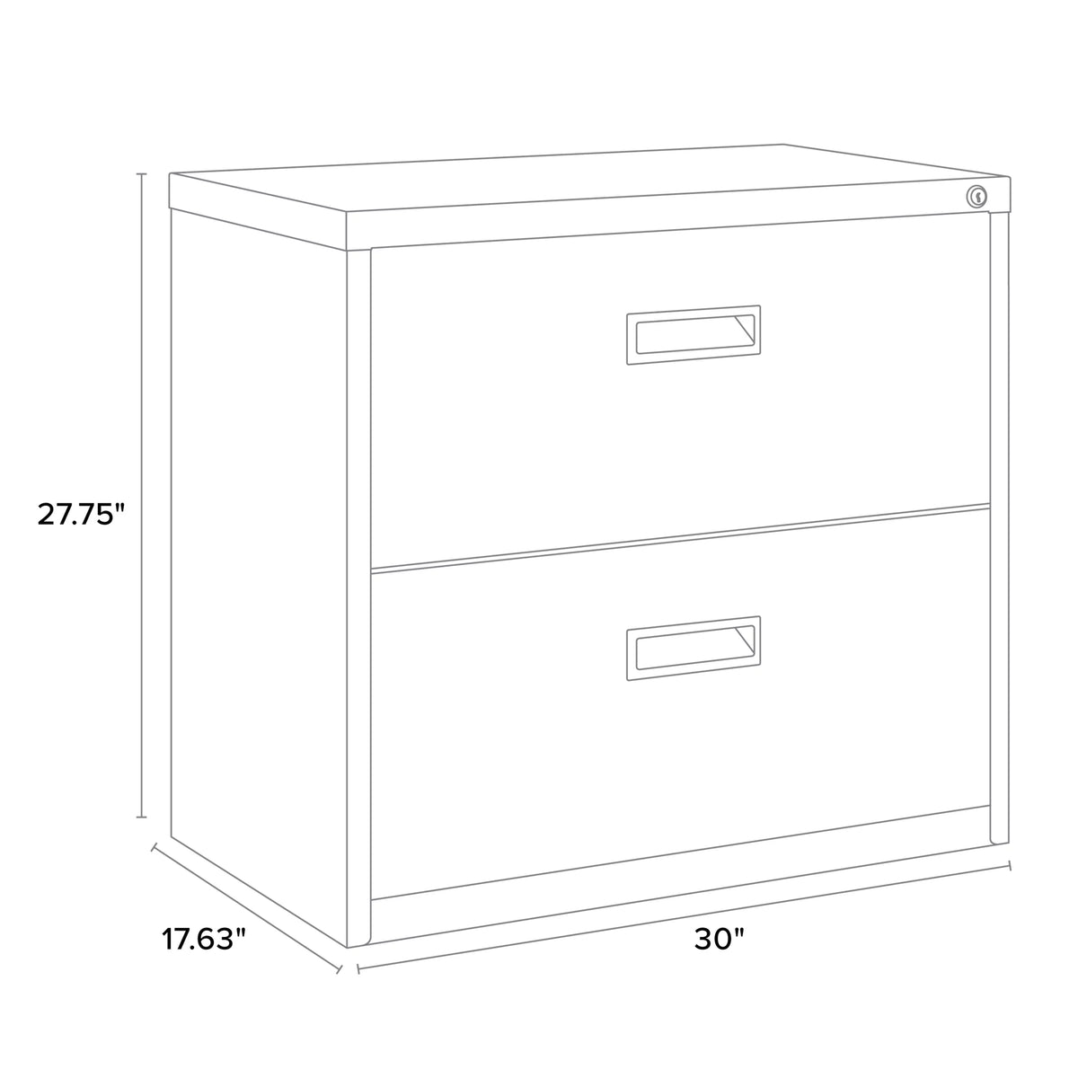 30 inch Wide 2 Drawer Lateral File Cabinet C8352