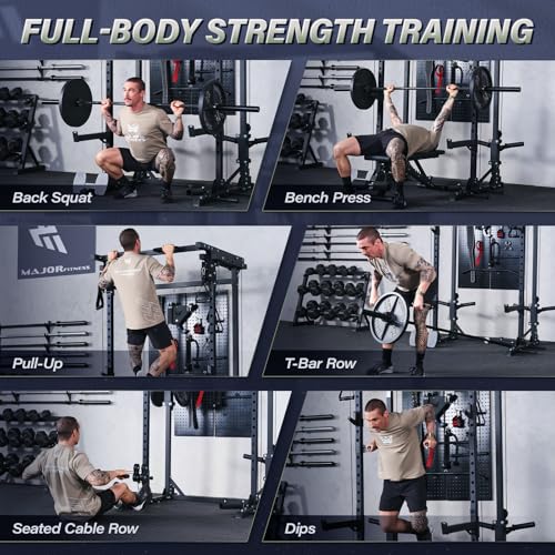 Heavy-Duty Steel Power Rack with Pull-up Bar J836