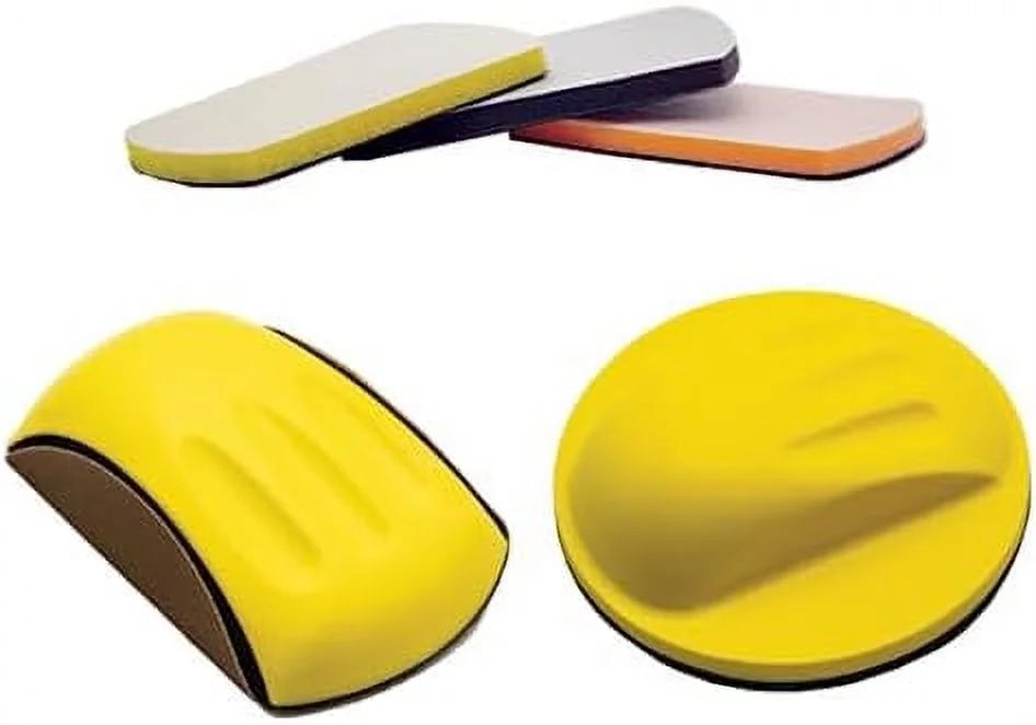6 Inch Round & Mouse Hand Sanding Block Kit, 5 PCS C896