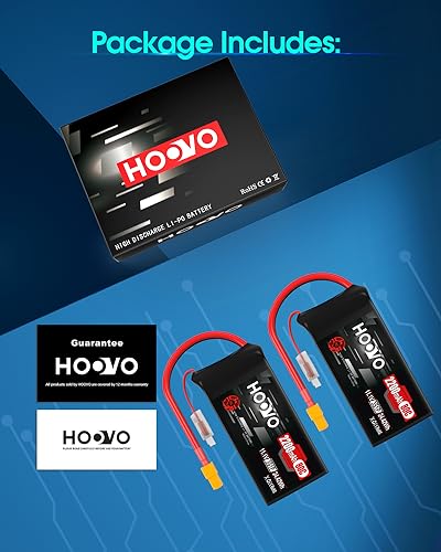 3S 2200mAh 80C 11.1V Shorty Lipo Battery Pack 2 Pack X867915