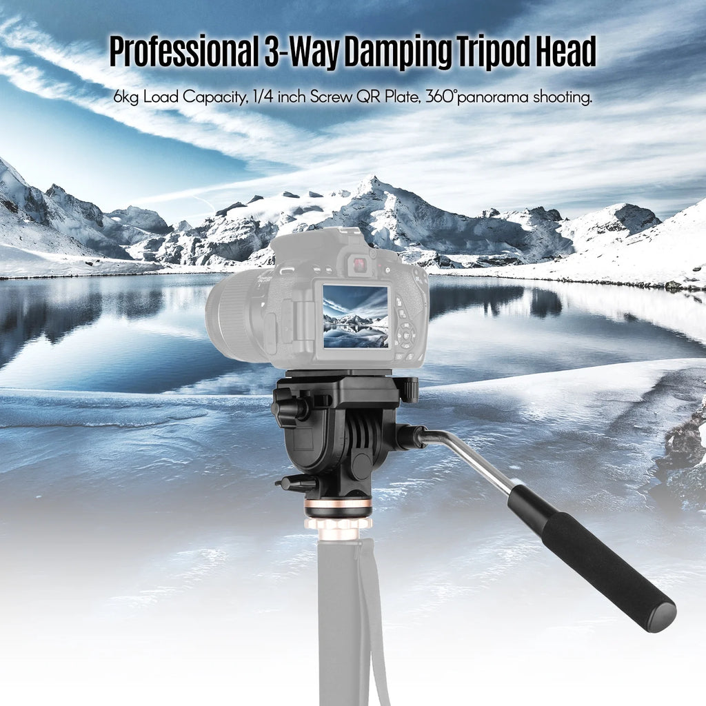 Fluid Drag Pan Head Tripod with Quick Release Plates 1/4 Inch M701