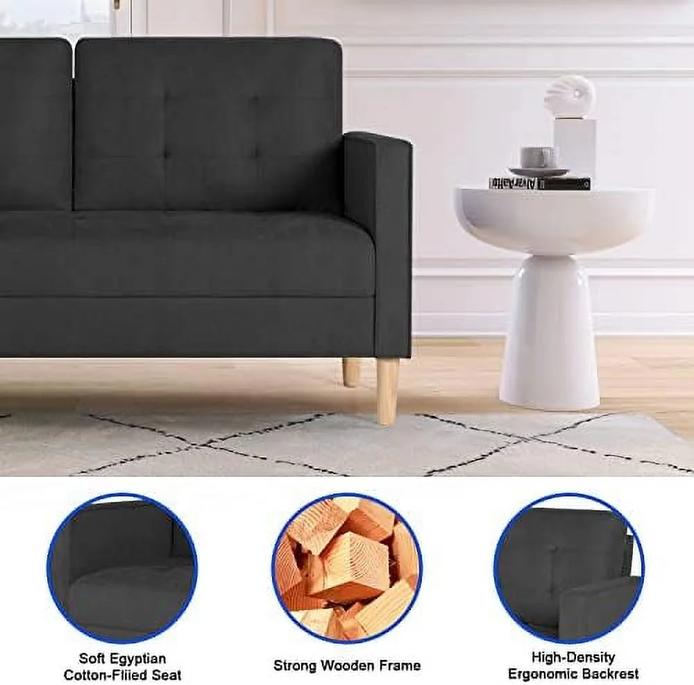 54.5" Upholstered Loveseat Sofa with Metal Legs K347
