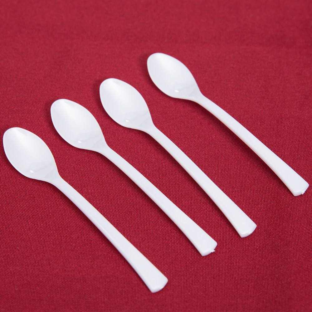 White Plastic Tasting Spoon Y4190
