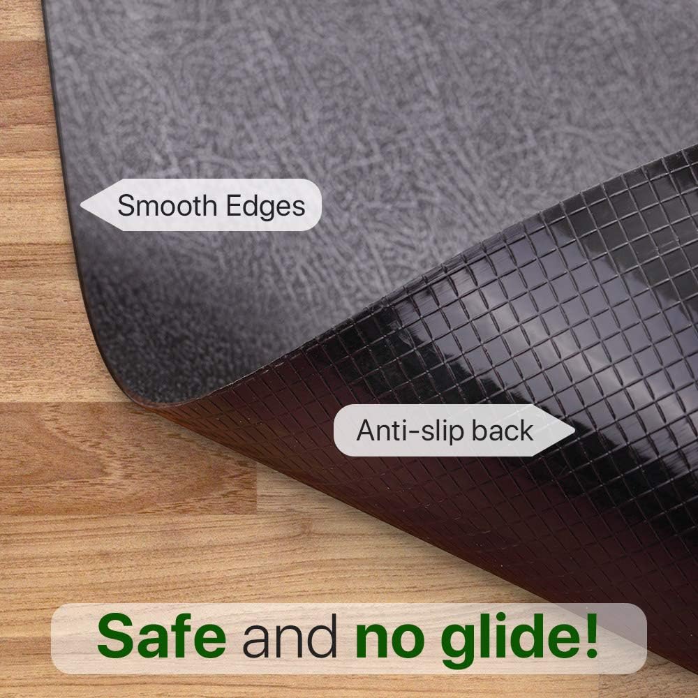 Black Non-Curve 47x35 inches Chair Mat O246650