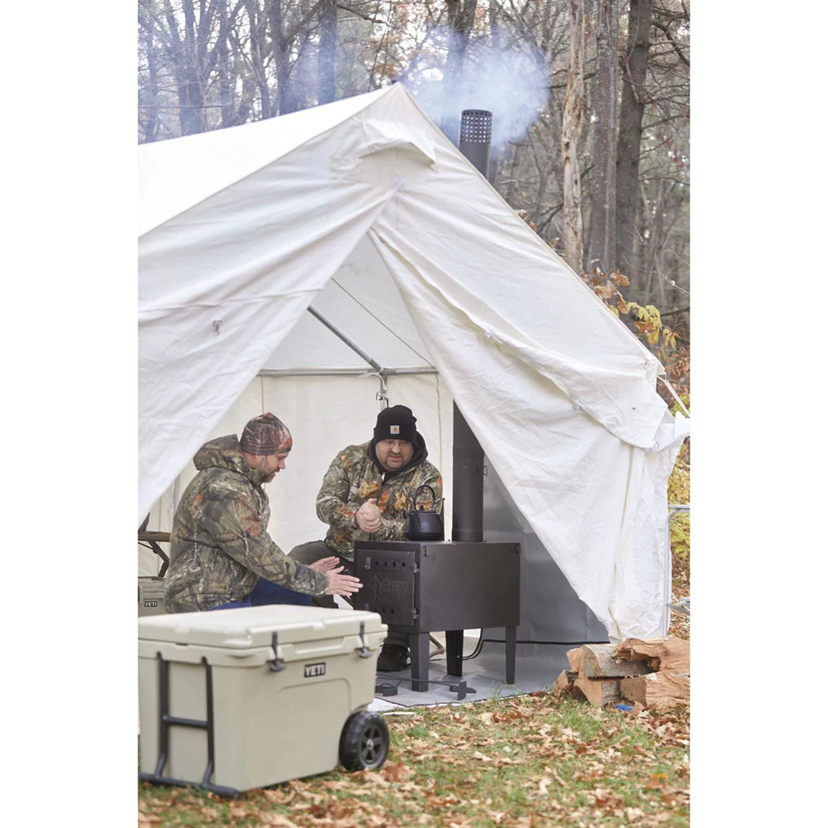 Large Outdoor Wood Burning Stove with Chimney Pipe K296017