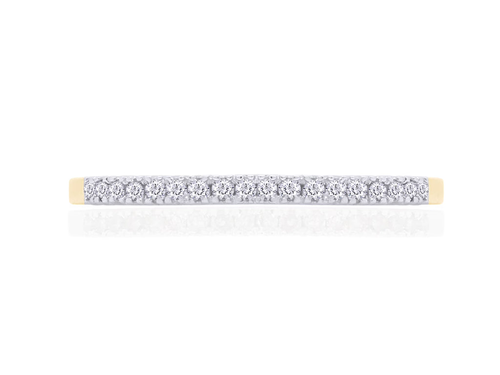 10K Solid Yellow Gold Diamond Half Eternity Ring U68689