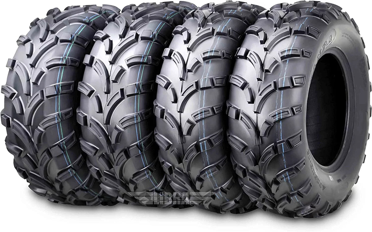 25x8-12 Front & 25x10-12 Rear 6PR ATV/UTV Tires Set 4 S6223