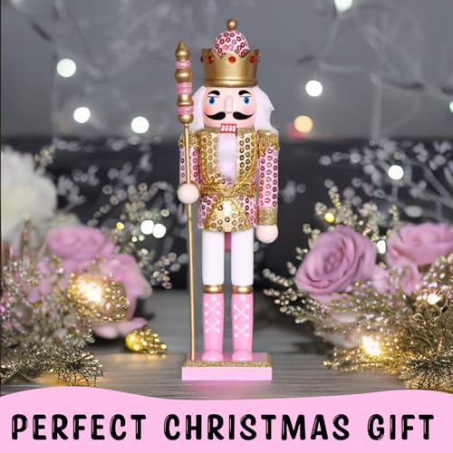 15 Inch Pink Wooden Nutcracker Ornaments J295