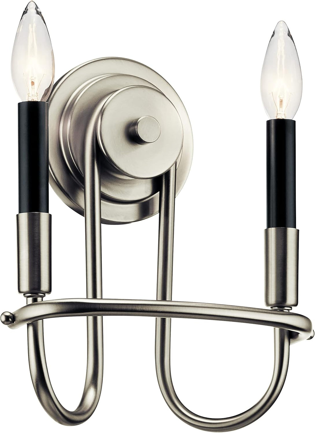 2 Light Brushed Nickel Wall Sconce H2106