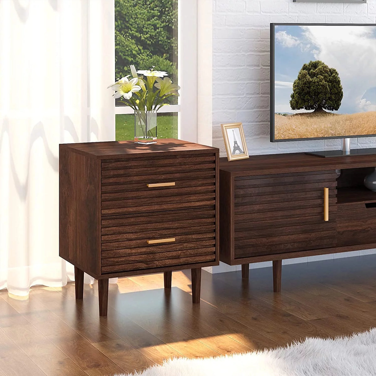 Set of 2 Nightstands with 2 Drawers M467432