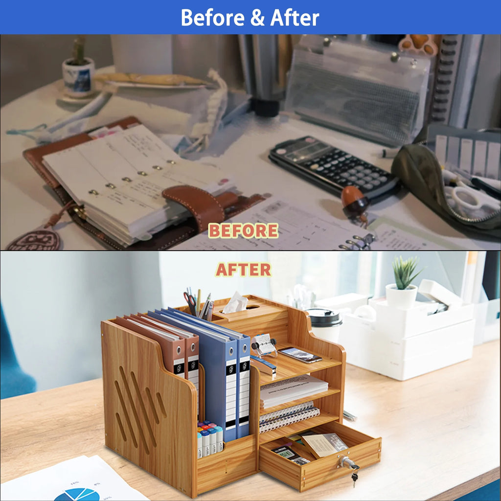 Wood Desk Organizer B5734