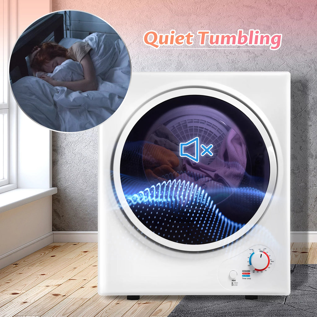 850W Portable Front Load Electric Clothes Dryer with 5 Drying Modes T295