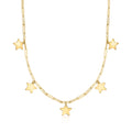 Italian 14kt Yellow Gold Star Necklace F889950