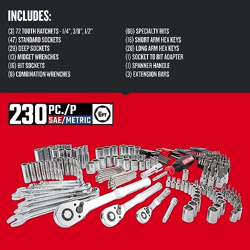 262-Piece Mechanic Tool Set with 3-Drawer Tool Box S772