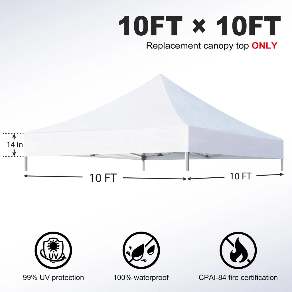 Replacement Canopy Tent Top Cover for 10x10 Pop Up Canopy L90468