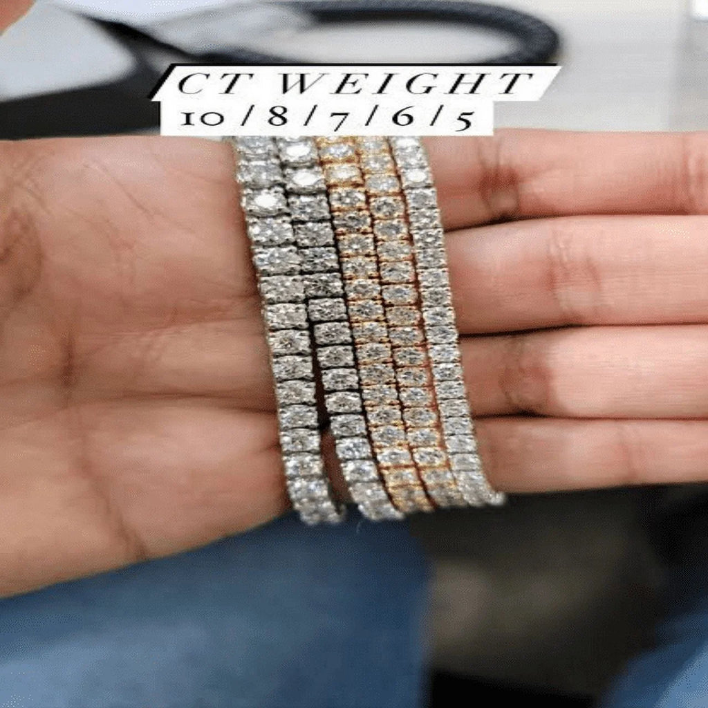 14K White Gold Tennis Bracelet O792690