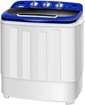 Portable 13.5Lbs Twin Tub Mini Clothes Washer with Drain Hose T780