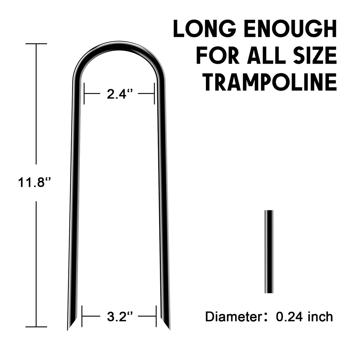 8 Pcs Heavy Duty Trampoline Ground Anchor N39055