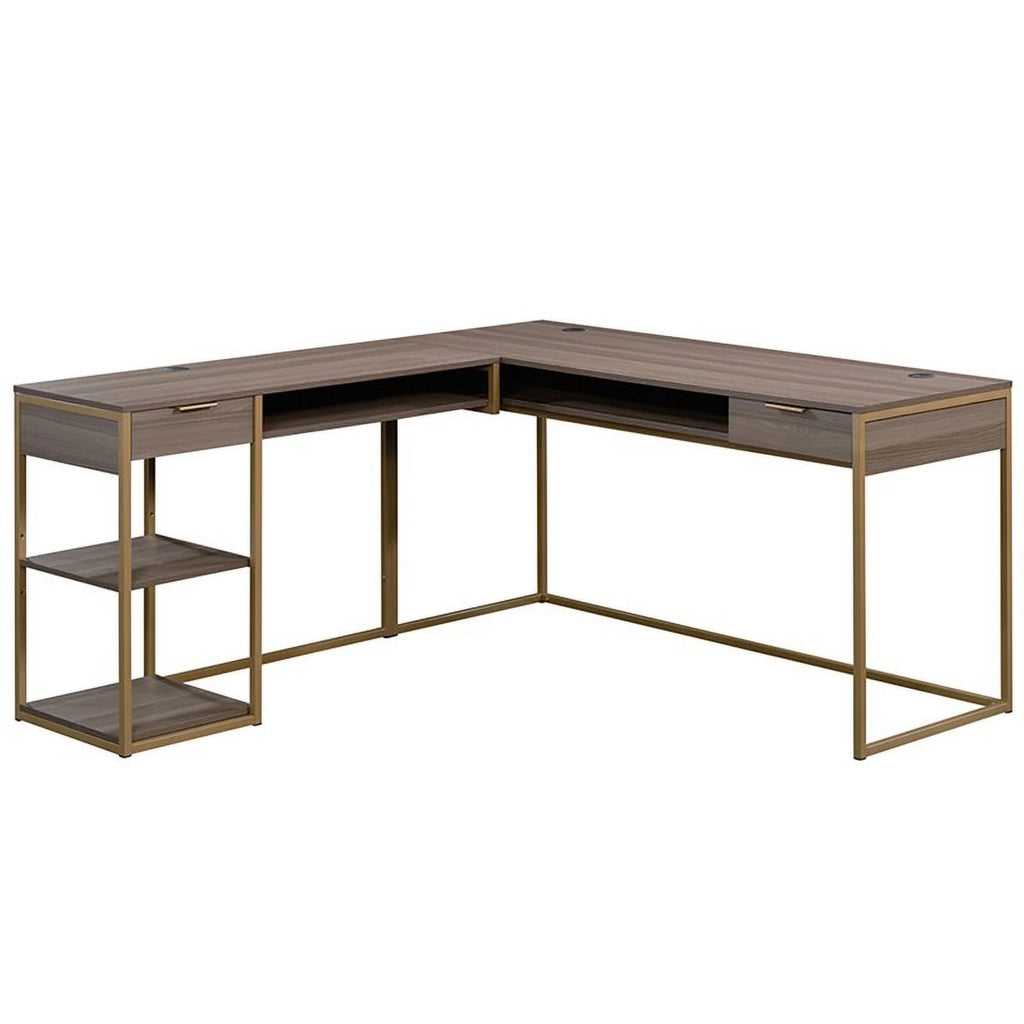 Metal Desk and 5-Shelf Bookcase Set B870