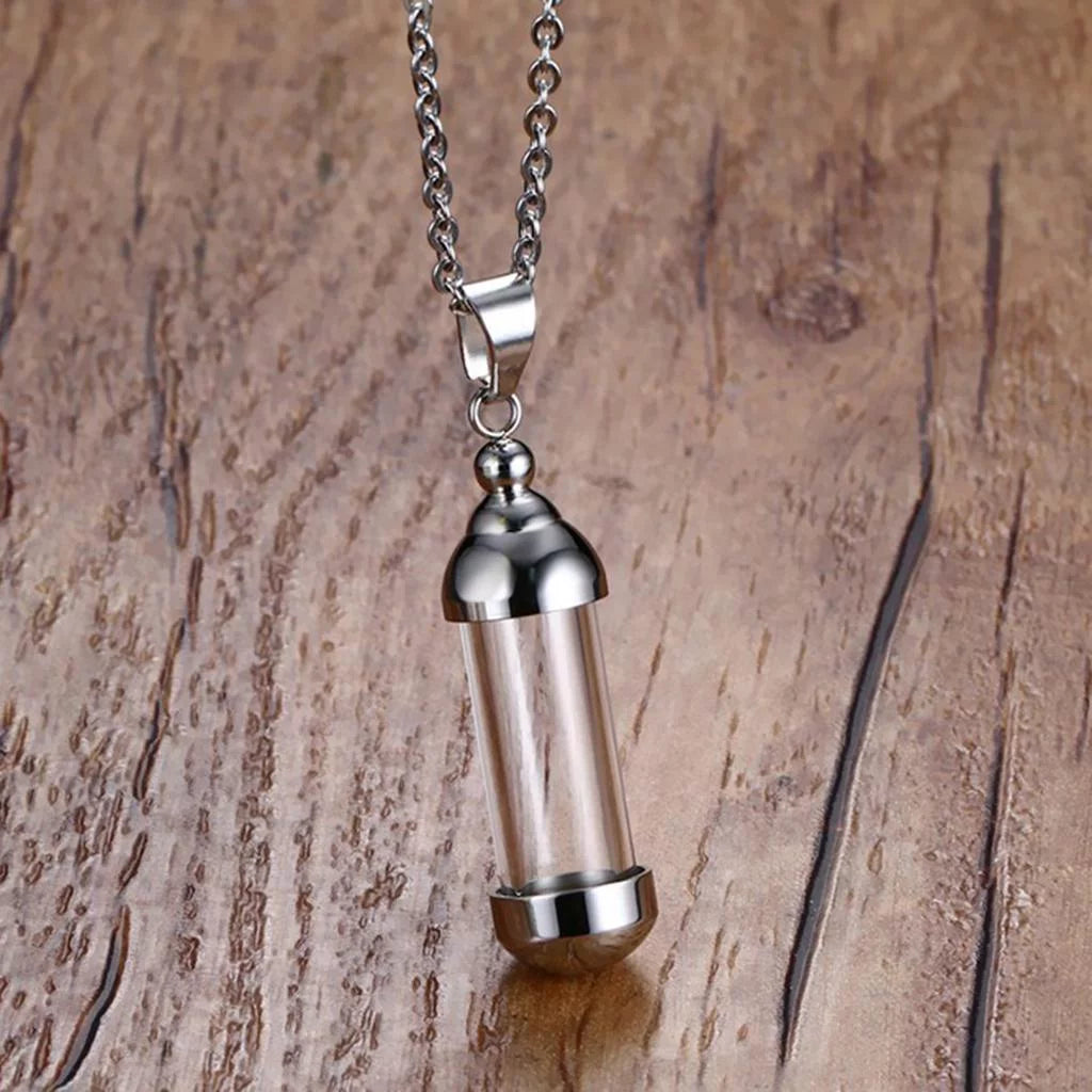 Glass Vial Pendant Necklace N84525