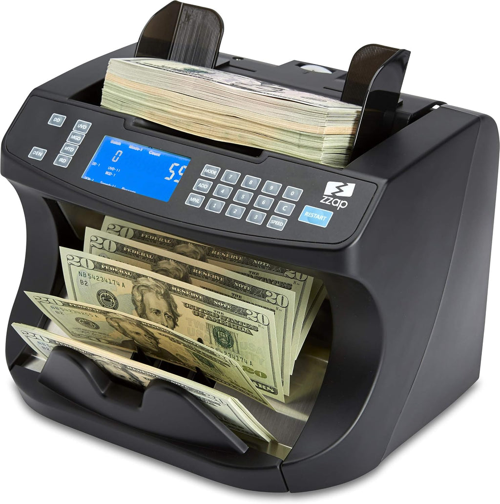 Bill Value Counter & Counterfeit Detector Money Cash Currency Machine O2711