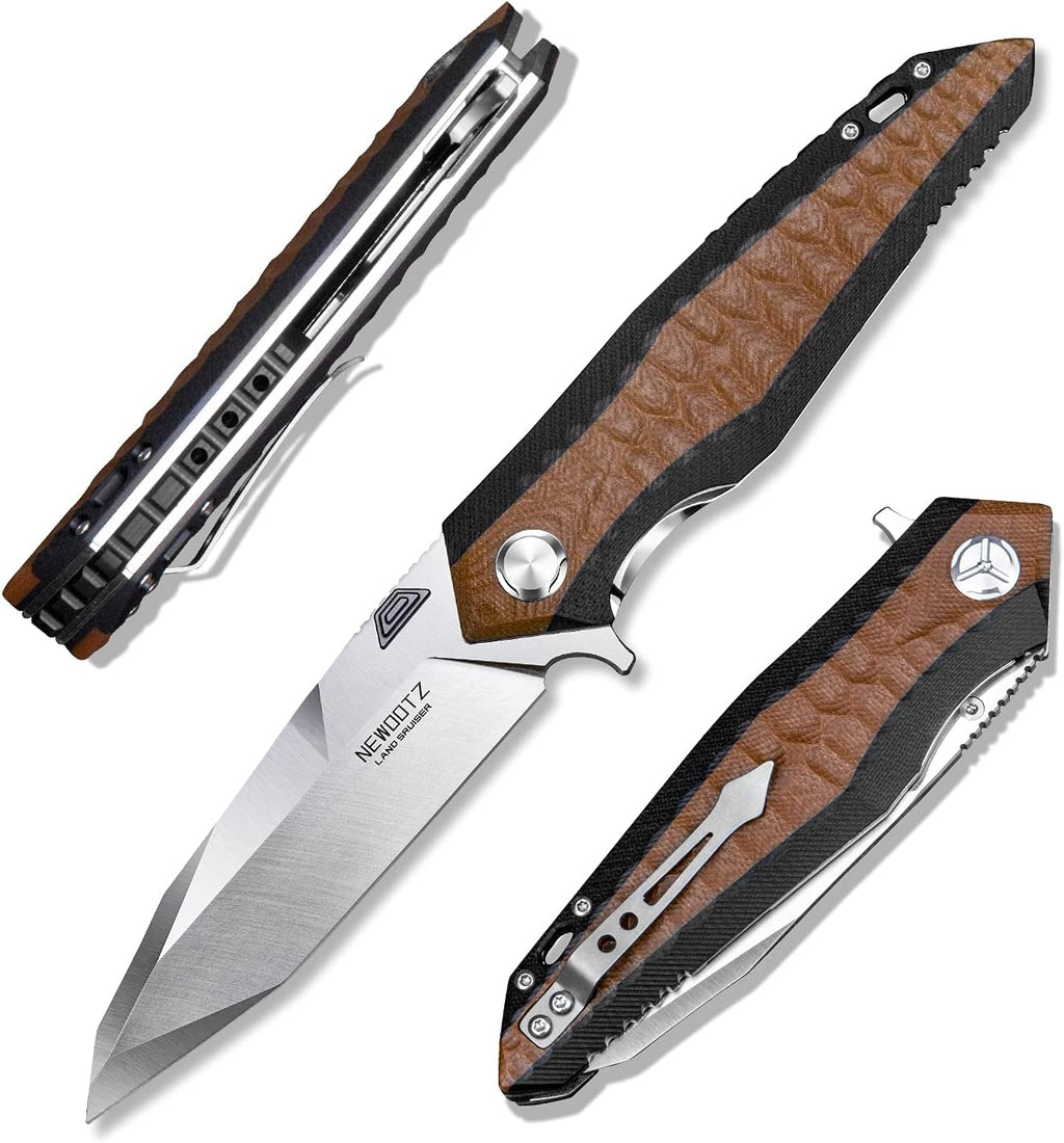 Green D2 Tool Steel Folding Pocket Knife with G10 Handle P62868