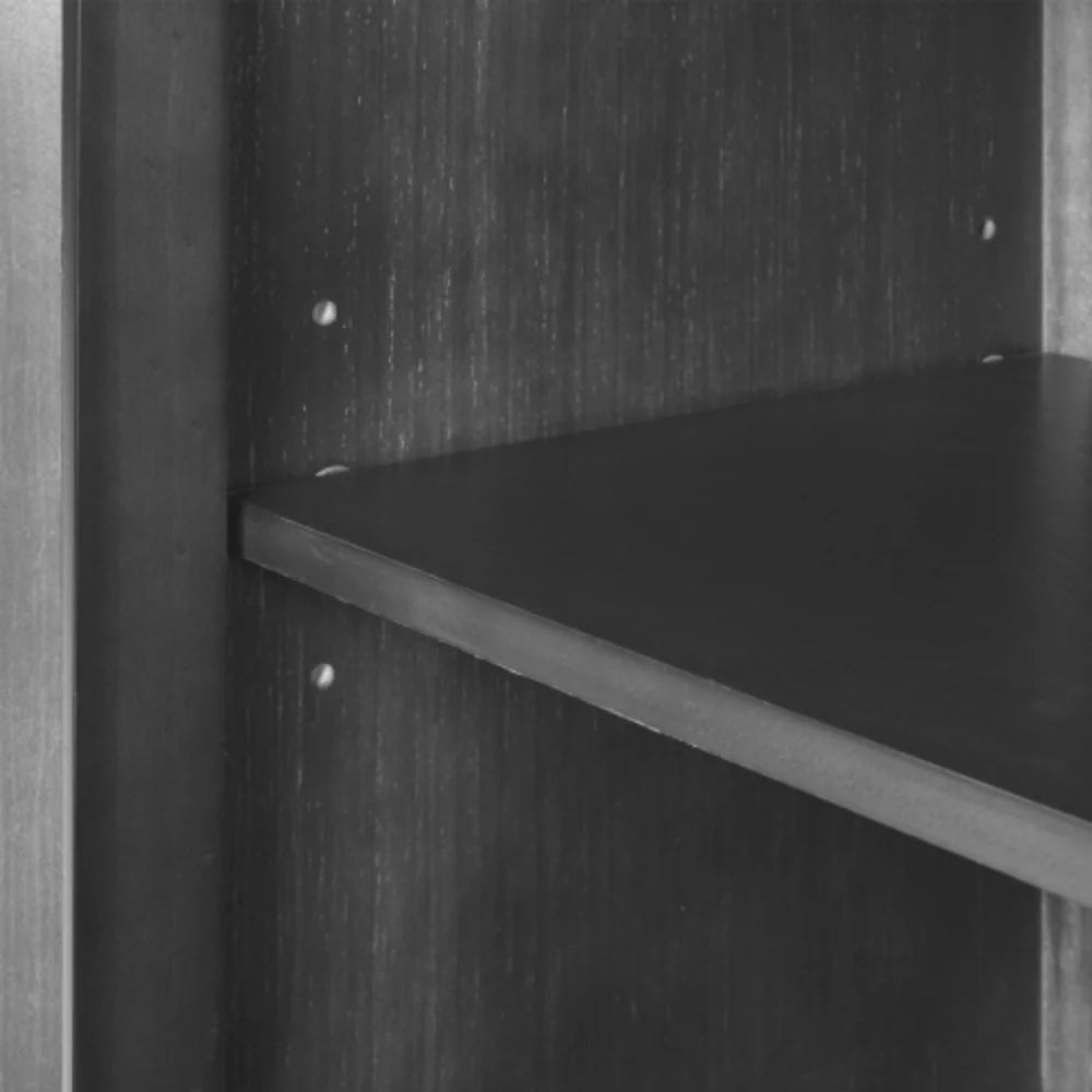 Antique Gray Wooden Accent Storage Cabinet with Adjustable Shelf Q76040