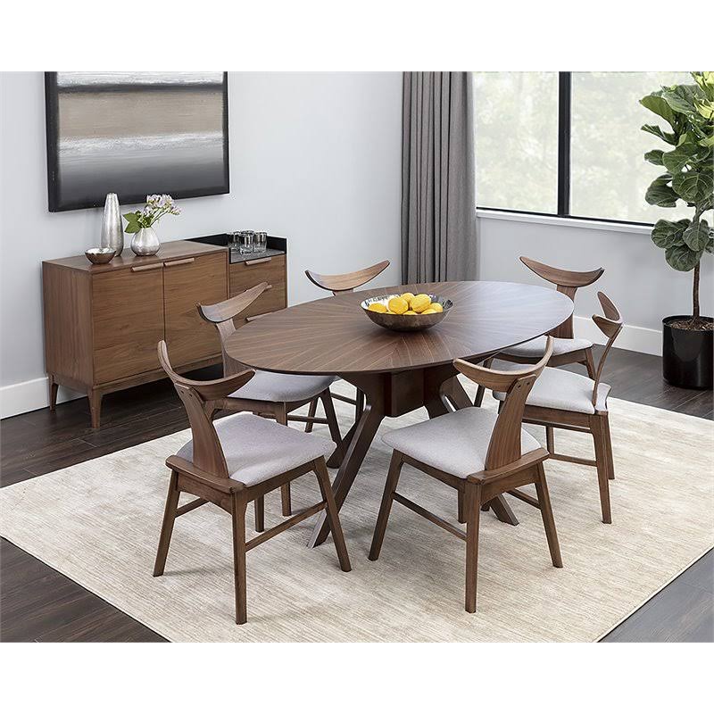 Wood Counter Table Set with 4 Counter Stools in Dark Gray X880304