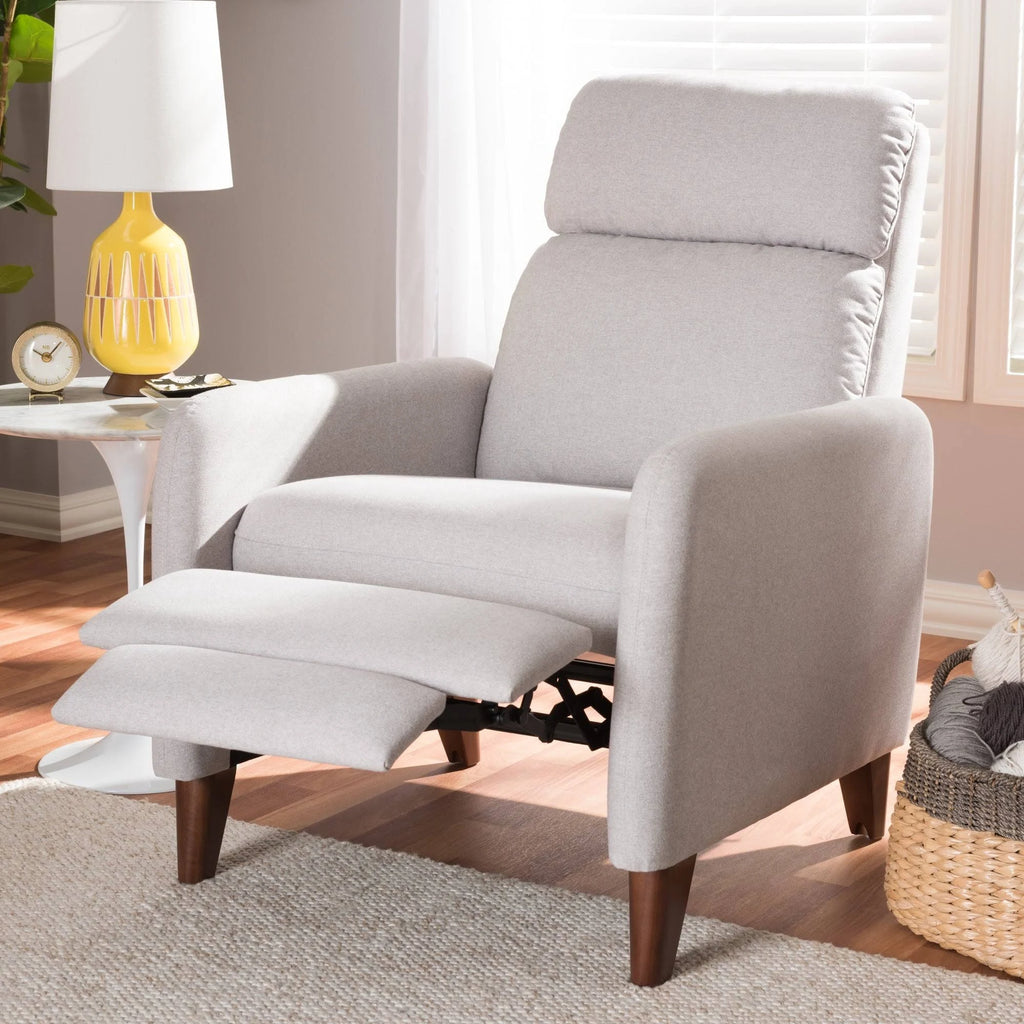 Grey Fabric Recliner N491