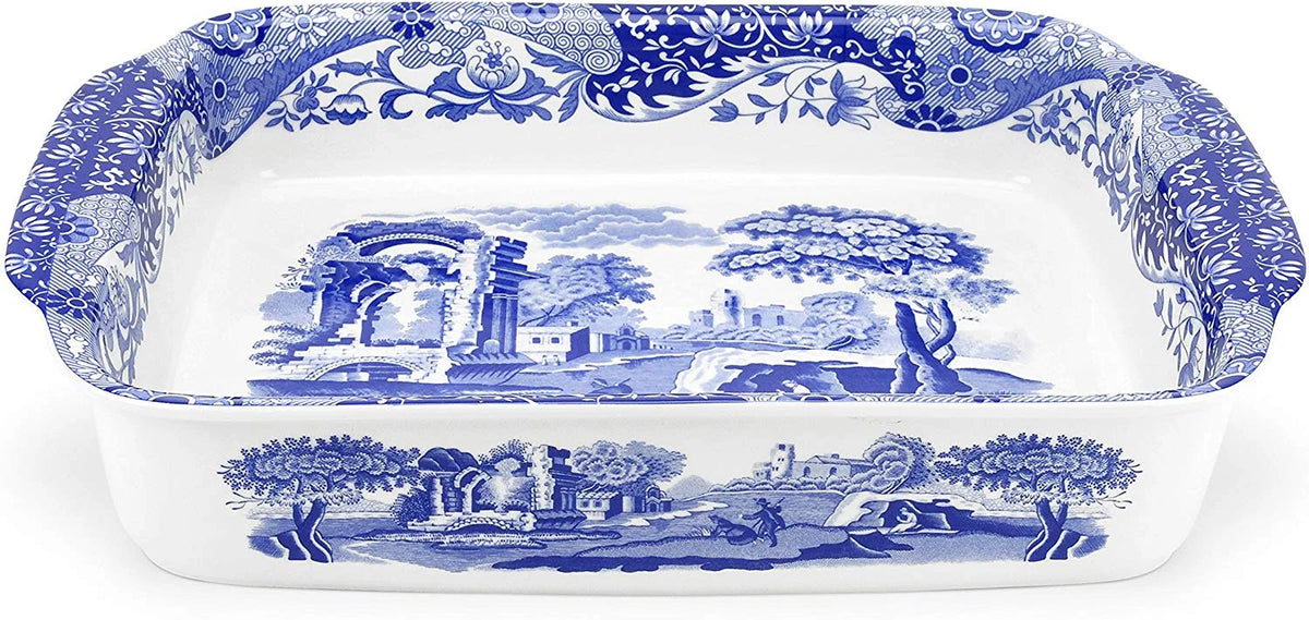 Blue Italian Rectangle Lasagna Handled Dish S505970