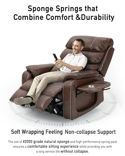 Large Power Lift Recliner with Heated and Massage, Dual Motor, 25in Wide Seat L375813