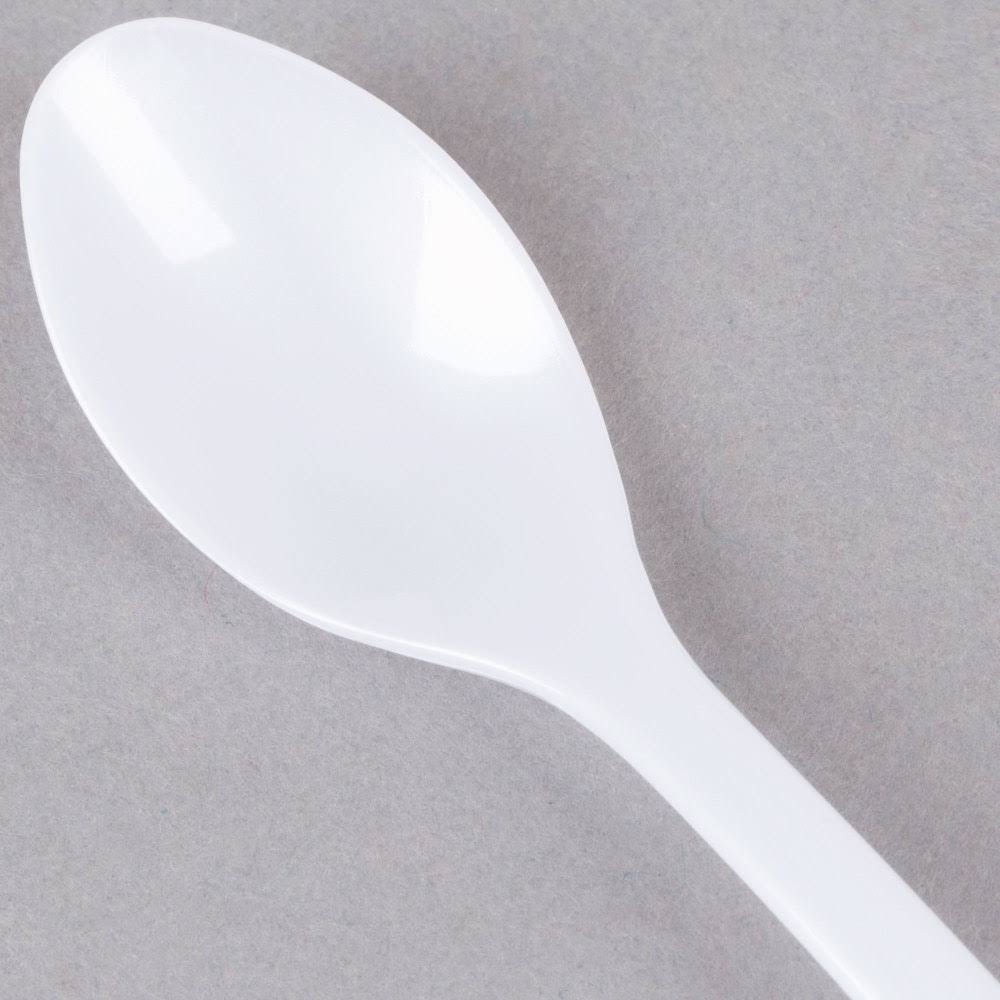White Plastic Tasting Spoon Y4190