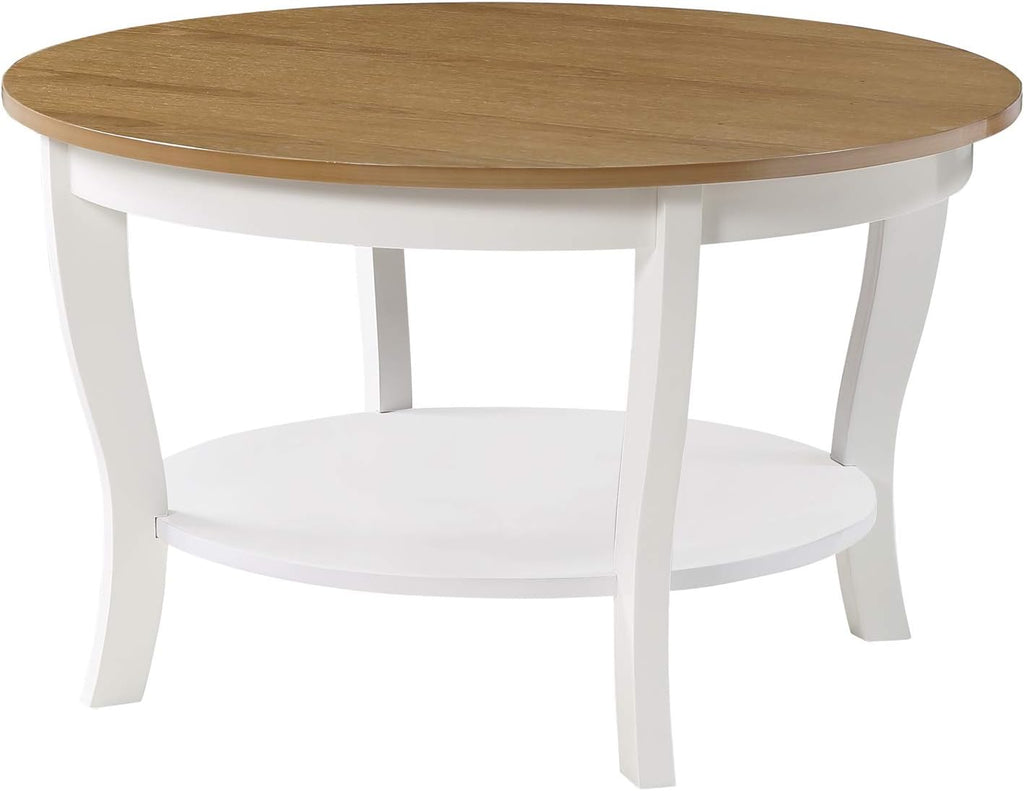 Round Espresso Coffee Table Q498755