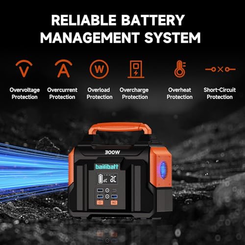 300W 257wh Lithium Battery Portable Power Station Black C26730