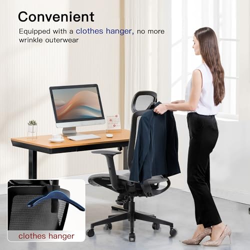 Black Ergonomic Mesh Gaming Chair with Headrest D701