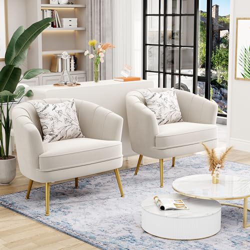 Green Velvet Accent Chair with Golden Metal Legs C6862