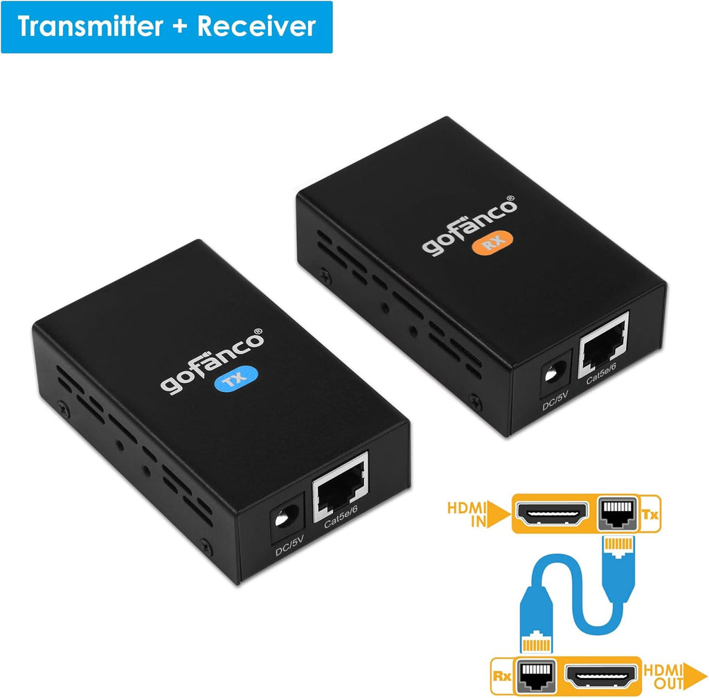 HDMI Extender Over CAT5e/6 165ft 1080p Transmitter and Receiver Balun Kit K1373