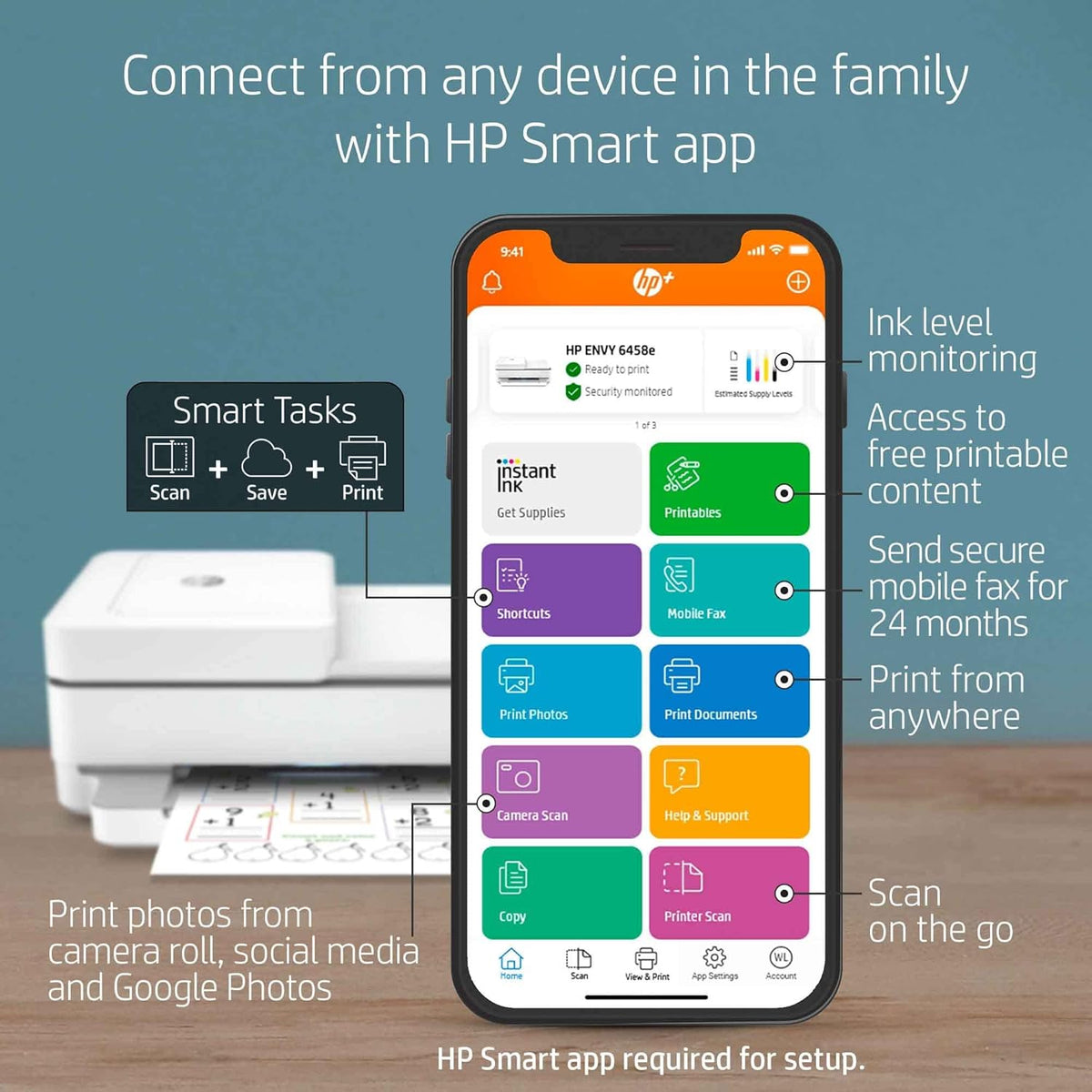 White Wireless Color Inkjet All-in-One Printer R7797