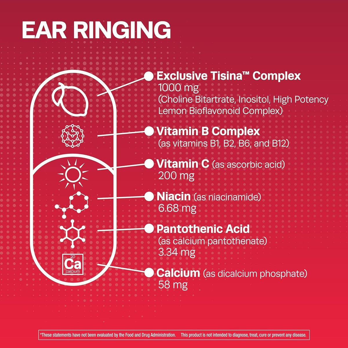 100 Caplets Ear Ringing Supplement V9110