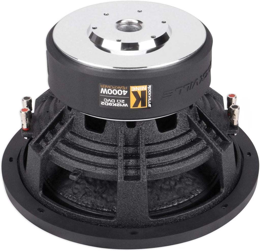 12 8000 Watt Car Subwoofers + Sealed Sub Box Enclosure N67782