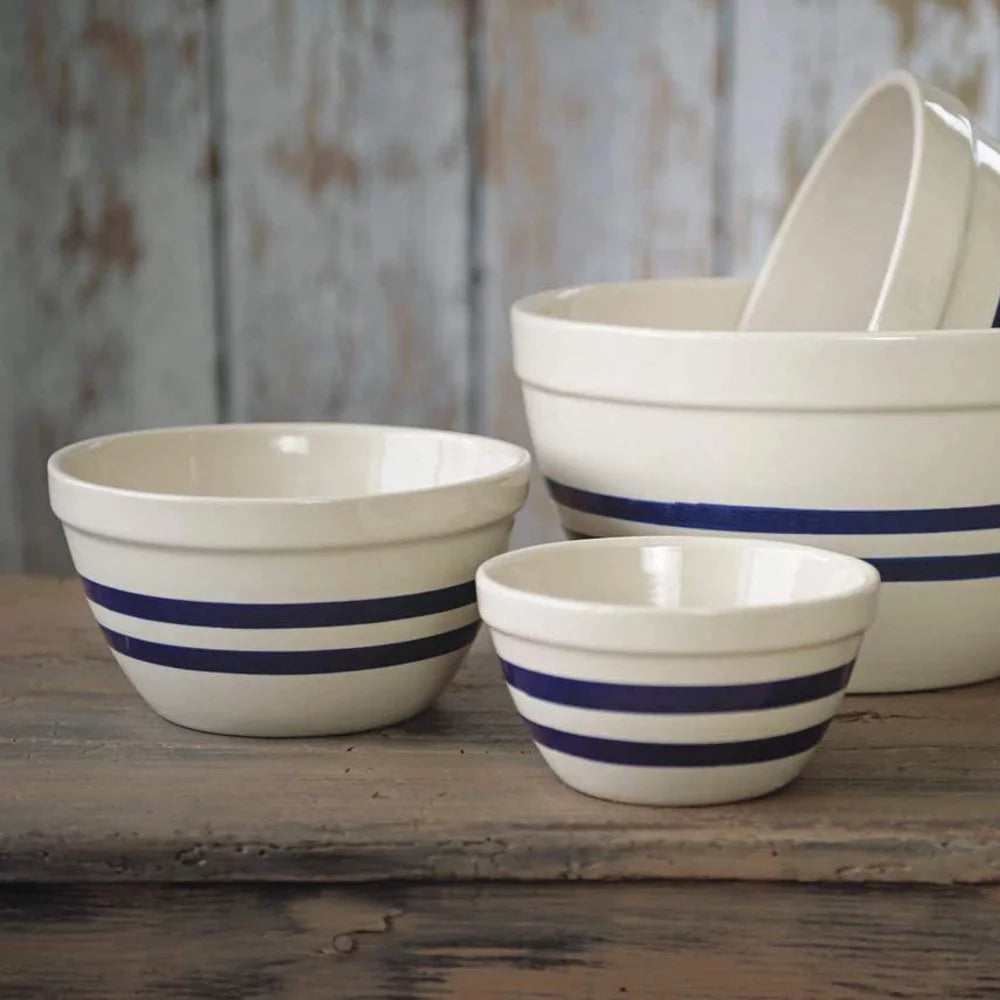 Large Shoulder Bowl with Navy Stripes M3485